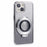 For iPhone 15 Plus Gradient Case Kickstand Shiny Rhinestone Decor TPU Phone Cover - Silver - 3
