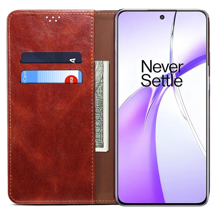 For OnePlus Nord CE4 5G Phone Case Leather Flip   Wallet Cover - Brown - 2