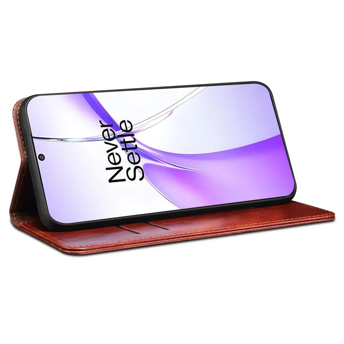 For OnePlus Nord CE4 5G Phone Case Leather Flip   Wallet Cover - Brown - 3
