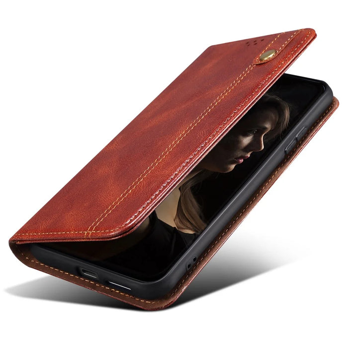 For OnePlus Nord CE4 5G Phone Case Leather Flip   Wallet Cover - Brown - 4