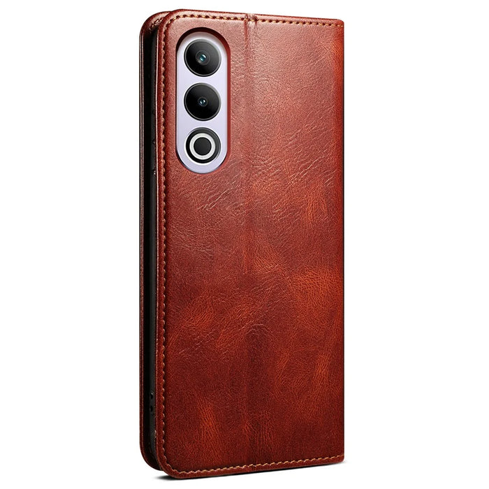 For OnePlus Nord CE4 5G Phone Case Leather Flip   Wallet Cover - Brown - 6