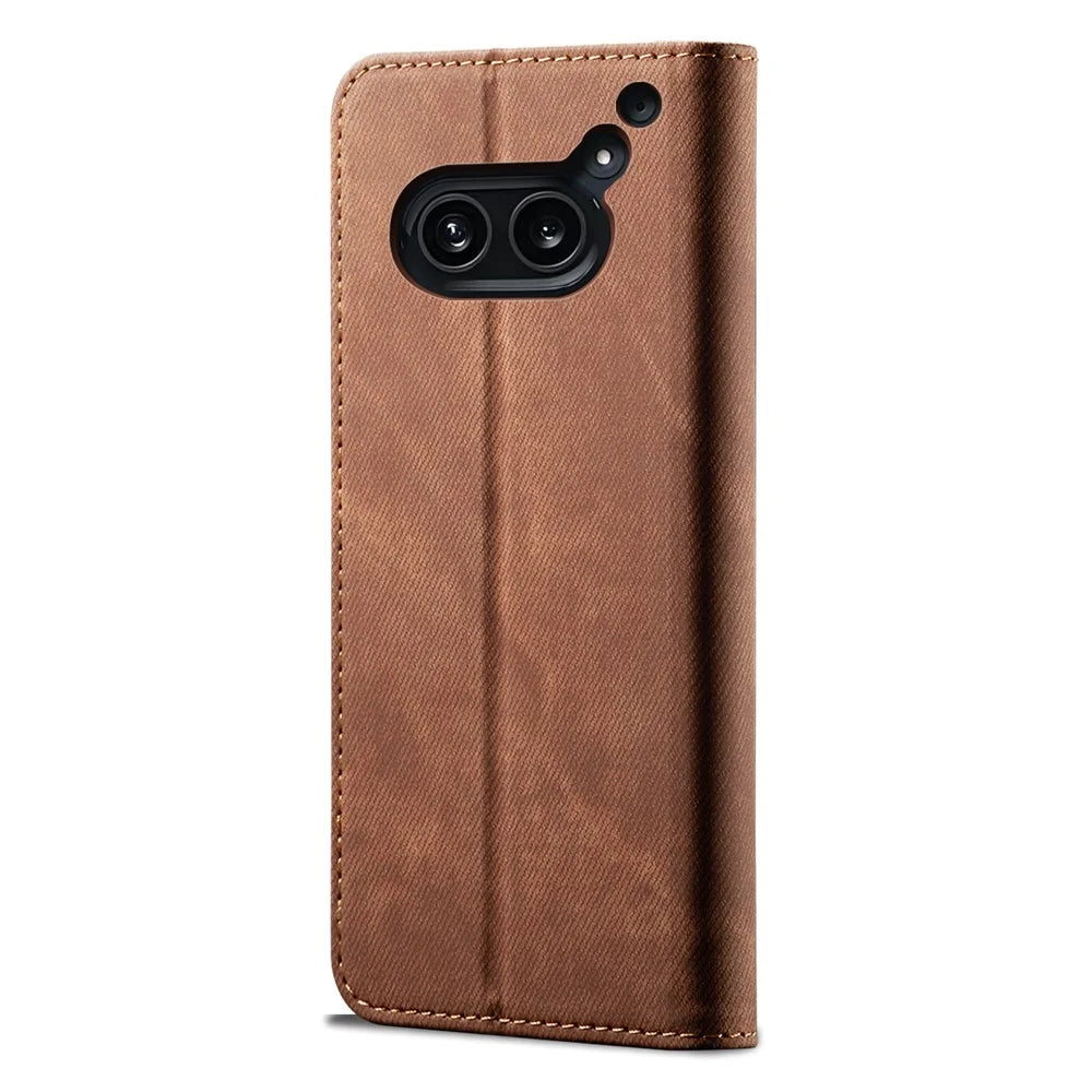 For Nothing Phone (2a) Plus / Phone (2a) Case Shockproof Leather Stand Phone Cover Mobile Spares   - Coffee - 6