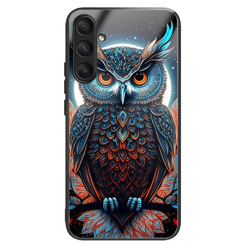 For Samsung Galaxy A25 5G (Global) (161.0 x 76.5 x 8.3mm) Tempered Glass Phone Case Printed Pattern - Owl - 1