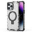For iPhone 15 Pro Max Case Stripe Design Magnetic Ring Kickstand PC+TPU Phone Cover - Transparent - 1