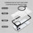 For iPhone 15 Pro Max Case Stripe Design Magnetic Ring Kickstand PC+TPU Phone Cover - Transparent - 5