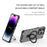 For iPhone 15 Pro Max Case Stripe Design Magnetic Ring Kickstand PC+TPU Phone Cover - Transparent - 6