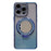 Phone Case for iPhone 12 Pro Max Magnetic TPU Phone Cover with PC Kickstand+Acrylic Mirror - Blue - 1