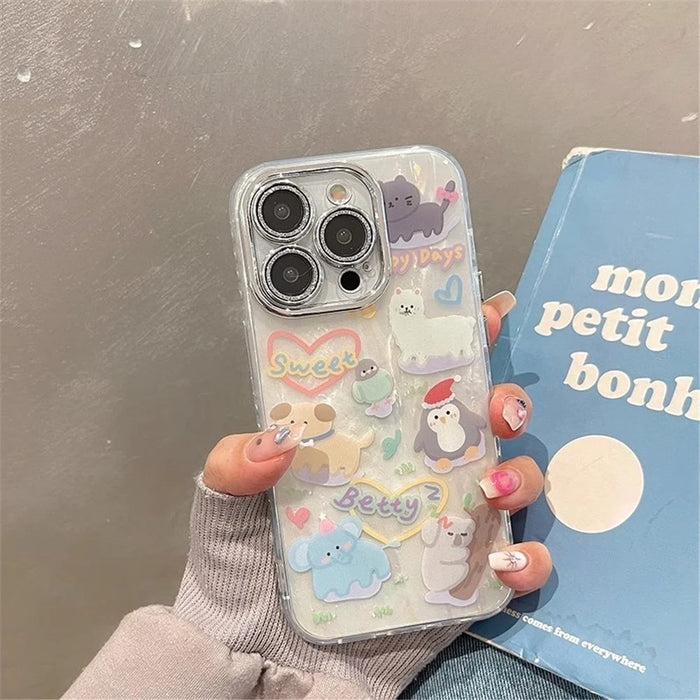 PC+TPU Phone Cover for iPhone 14 Pro Max   Phone Cases Cartoon Pattern Phone Shell - 3
