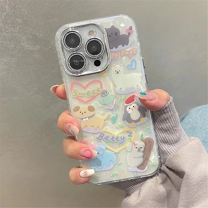 PC+TPU Phone Cover for iPhone 14 Pro Max   Phone Cases Cartoon Pattern Phone Shell - 4