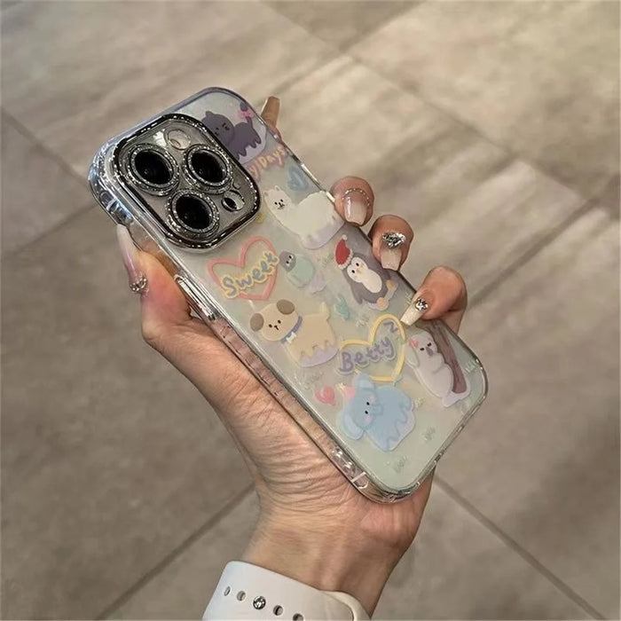 PC+TPU Phone Cover for iPhone 14 Pro Max   Phone Cases Cartoon Pattern Phone Shell - 5