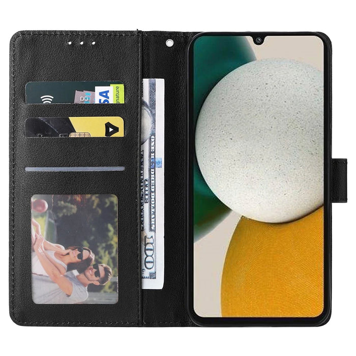 For Samsung Galaxy A34 5G Leather Phone Case with Wallet Mobile Accessories   - Black - 2