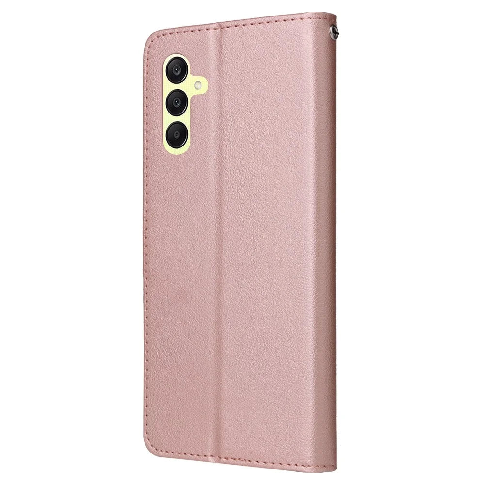 For Samsung Galaxy A25 5G (Global) (161.0 x 76.5 x 8.3mm) Phone Case with Photo Card Slots - Rose Gold - 6