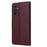 For Samsung Galaxy A15 4G Case PU Leather Stand Phone Protector with 3 Card Slots - Wine Red - 6
