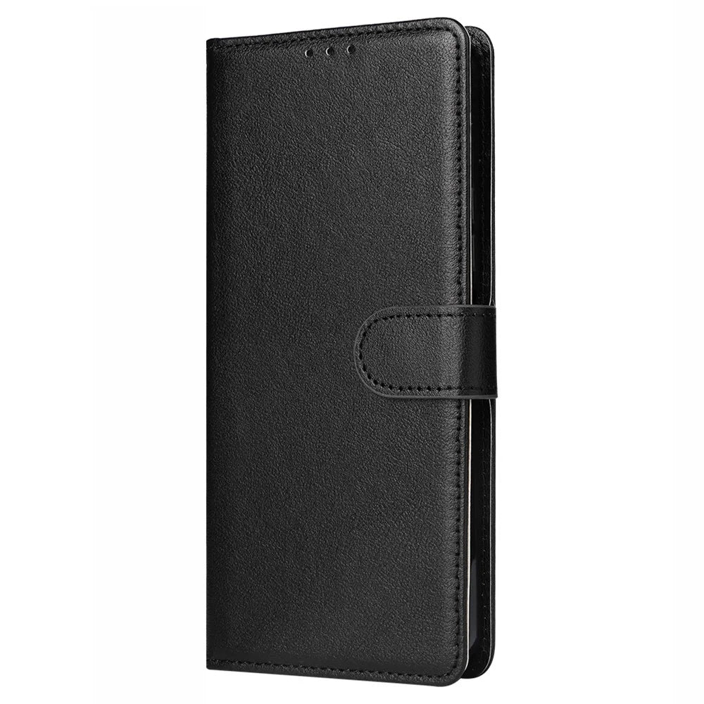 For Samsung Galaxy A35 5G Wallet Case Anti-Scratch PU Leather Flip Phone Cover - Black - 5