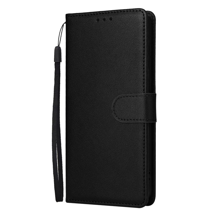 For Samsung Galaxy A55 5G Case PU Leather Wallet Cover Mobile Accessories   - Black - 7