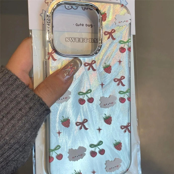 For iPhone 15 Pro Cover PC+TPU Phone Shell Cartoon Pattern Phone Case - 4