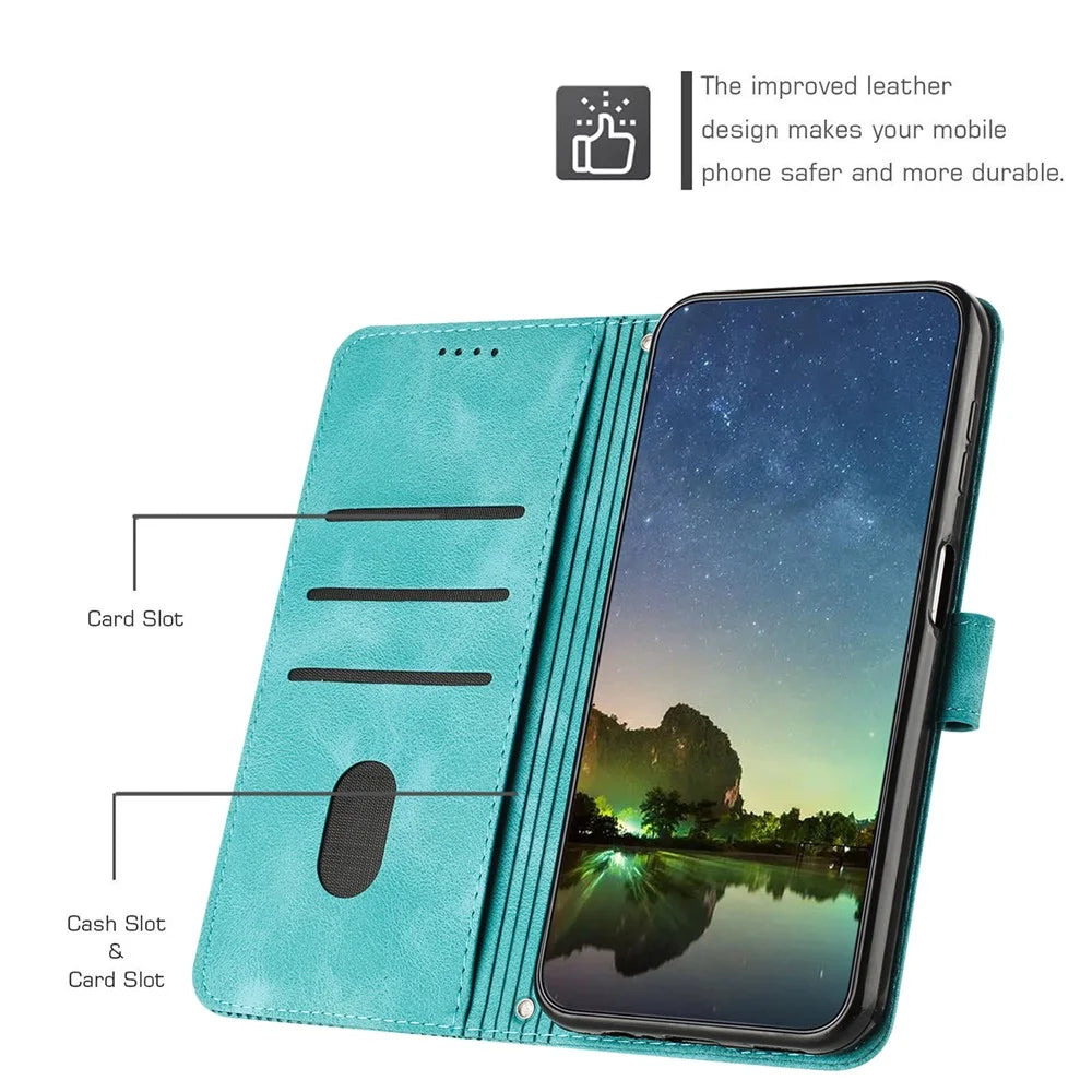 For Infinix Note 40 Anti-Scratch Leather Phone Shell Triangle Imprinted PU Leather Wallet Phone Case - Green - 2