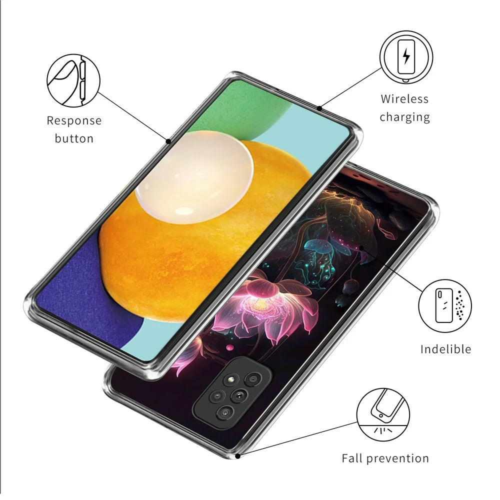 For Samsung Galaxy A53 5G Shockproof Case Pattern Printed TPU Phone Shell - Style E - 3