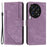 For TECNO Camon 30 Premier 5G CL9 Case Lines Imprinted Leather Phone Protective Cover - Purple - 1