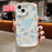 For iPhone 14 Back Case Soft TPU Pattern Printing Back Phone Cover - Blue Floral - 2