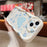 For iPhone 14 Back Case Soft TPU Pattern Printing Back Phone Cover - Blue Floral - 5