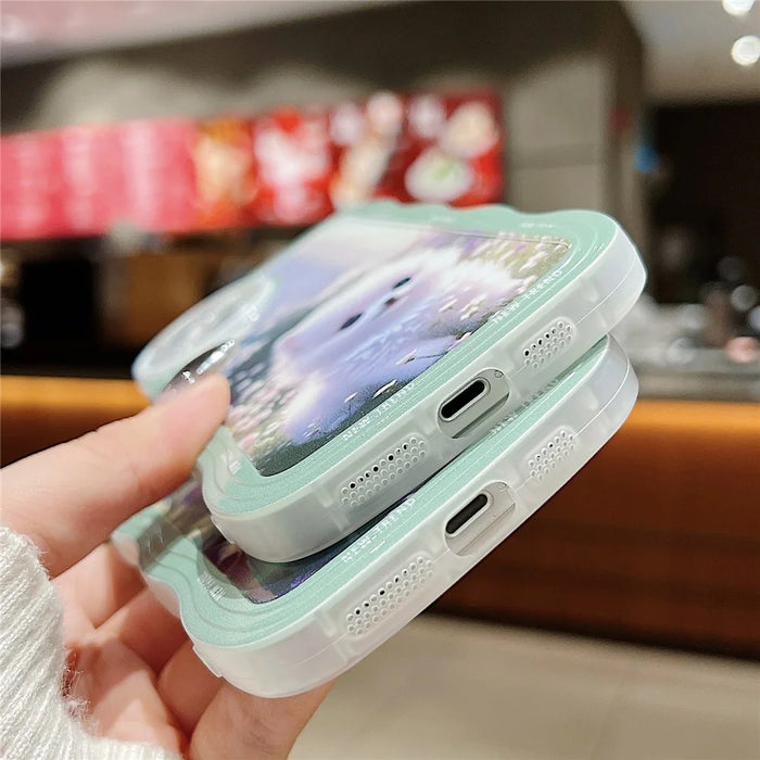 For iPhone 13 Case Wave Shape Edge Anti-Scratch Phone Protector - Dog - 7