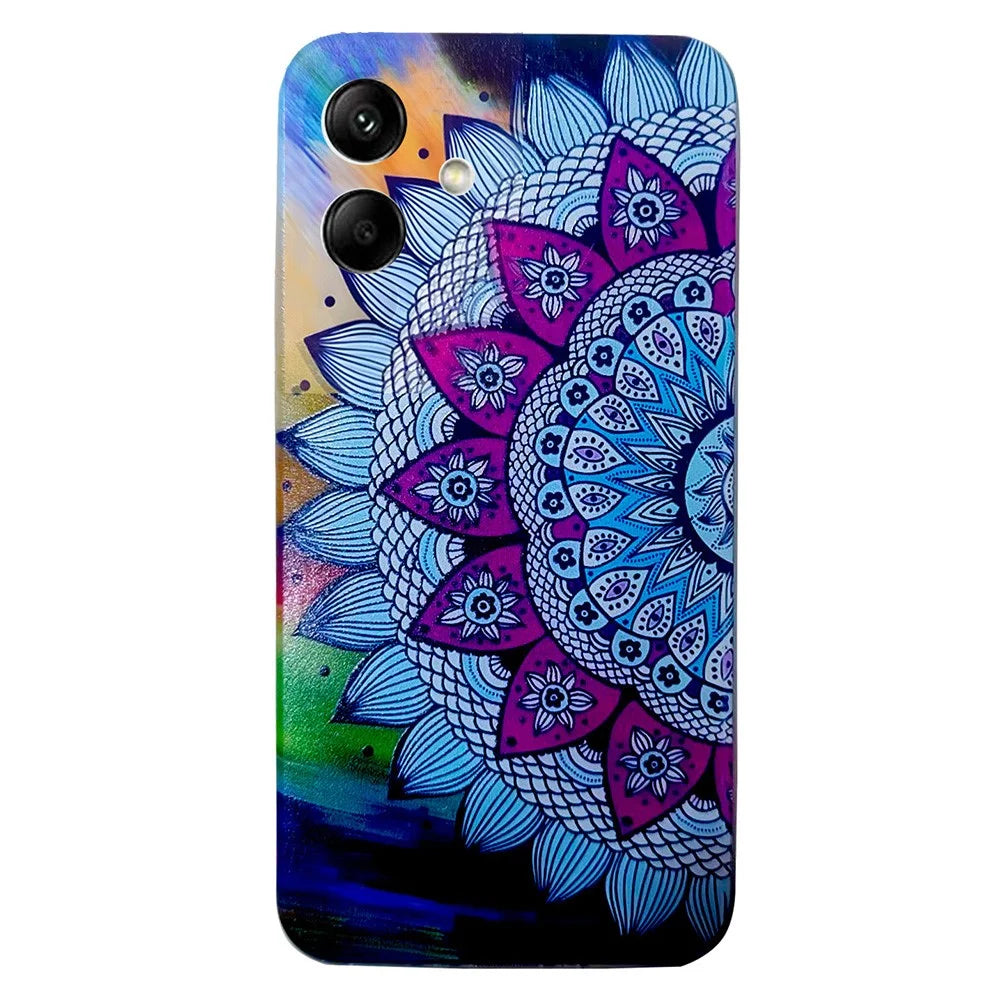 For Samsung Galaxy A05 4G Case Pattern Printed Soft TPU Slim Phone Cover - Mandala Flower - 1