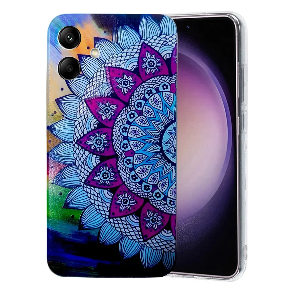 For Samsung Galaxy A05 4G Case Pattern Printed Soft TPU Slim Phone Cover - Mandala Flower - 3