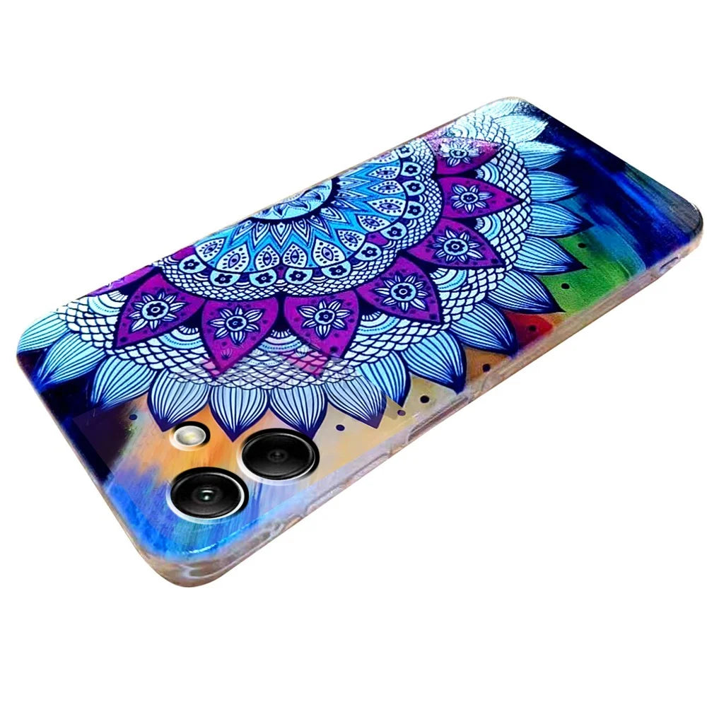 For Samsung Galaxy A05 4G Case Pattern Printed Soft TPU Slim Phone Cover - Mandala Flower - 4