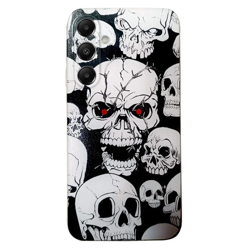 For Samsung Galaxy S24+ Case Soft TPU Pattern Printed Phone Cover - Skull - 1