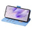 For Infinix Note 40 Pro 5G Leather Case Wallet Phone Cover with Hand Strap / Shoulder Strap - Blue - 3