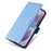 For Infinix Note 40 Pro 5G Leather Case Wallet Phone Cover with Hand Strap / Shoulder Strap - Blue - 4