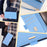 For Infinix Note 40 Pro 5G Leather Case Wallet Phone Cover with Hand Strap / Shoulder Strap - Blue - 6