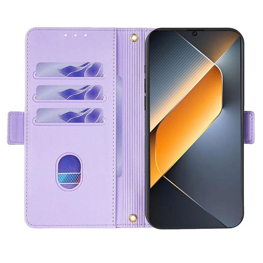 For TECNO Pova 6 Pro 5G Leather Phone Case with RFID Blocking Wallet and Straps - Purple - 2
