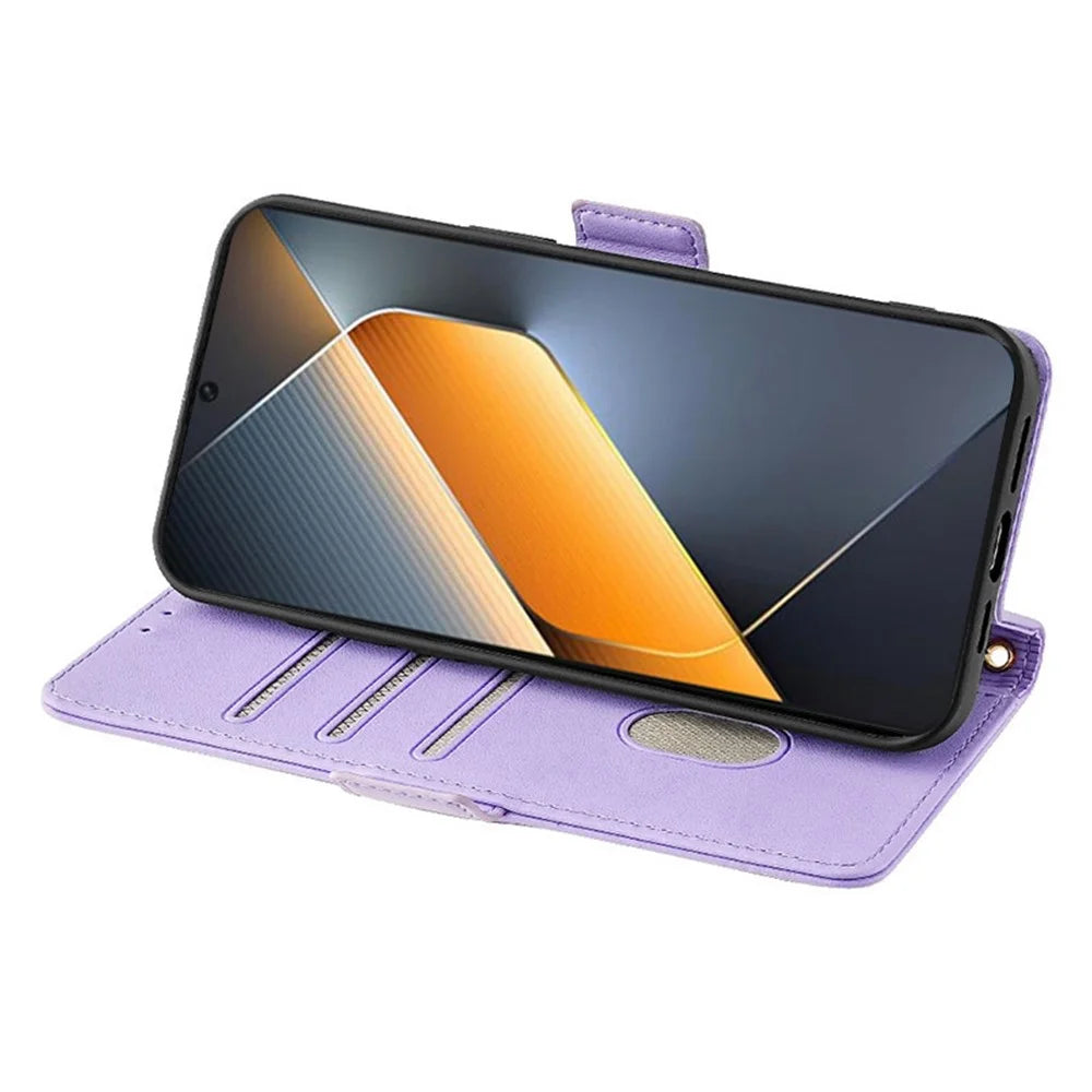 For TECNO Spark 20 Pro+ Phone Bag Crossbody Leather Wallet Case with Wallet Stand - Purple - 3