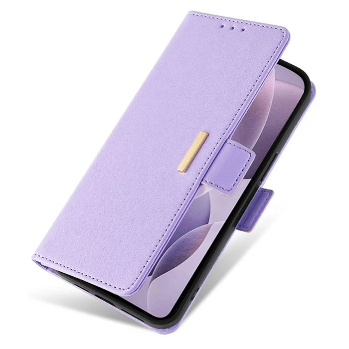 For OnePlus Ace 3V 5G Case PU Leather Folio Flip Phone Cover RFID Blocking - Purple - 4