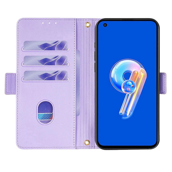 For Asus Zenfone 9 5G / Zenfone 9z Case Wallet PU Leather RFID Blocking Crossbody Cell Phone Cover - Purple - 2