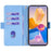 For Infinix Hot 40i Case RFID Blocking Wallet Leather Phone Cover with Chain Shoulder Strap - Blue - 2