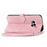 For Nothing Phone (2a) Plus / Phone (2a) Zipper Wallet Case with Strap Flower Imprint PU Leather Phone Cover - Pink - 4
