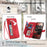 For Nothing Phone (2a) Plus / Phone (2a) Zipper Wallet Case with Strap Flower Imprint PU Leather Phone Cover - Pink - 6