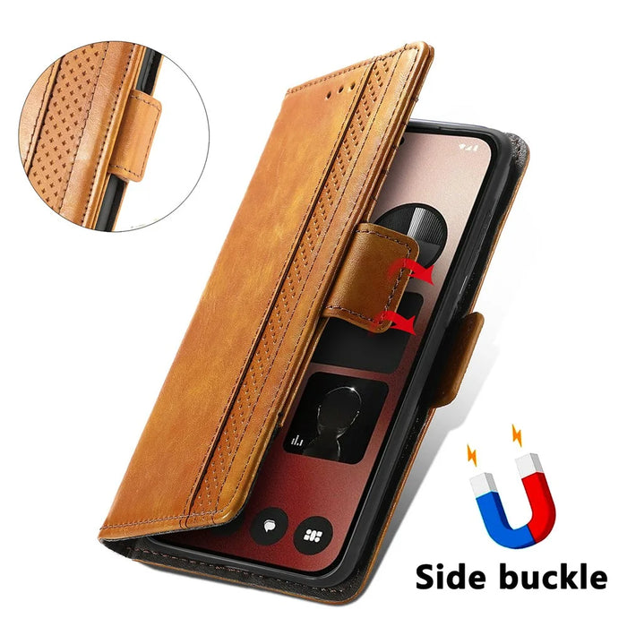 For Nothing Phone (2a) Plus / Phone (2a) Phone Cases CASENEO PU Leather Cover Stand with RFID Blocking Wallet - Grey - 4