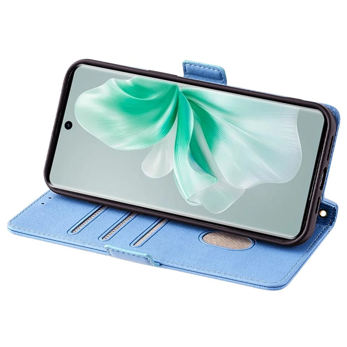 For vivo S18 5G / S18 Pro 5G Case RFID Blocking PU Leather Crossbody Wallet Phone Cover - Blue - 3