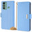 For ZTE Blade A53 Case RFID Blocking Wallet Crossbody Leather Phone Cover - Blue - 1