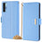 For TCL 20 5G / 20S / 20L / 20L+ Case PU Leather RFID Blocking Flip Wallet Phone Cover with Detachable Chain - Blue - 1
