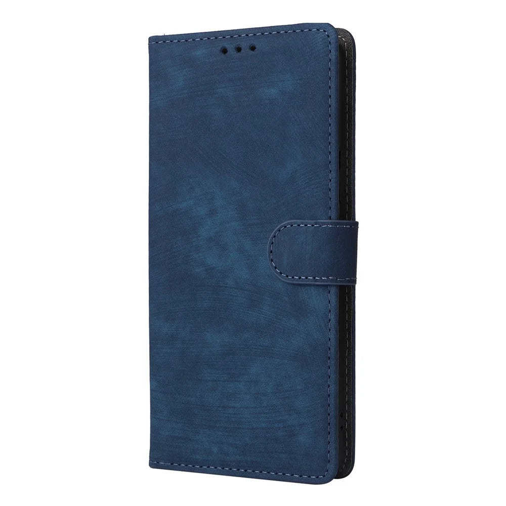 For Realme GT Neo6 SE 5G / Neo6 5G / GT 6 5G / GT 6T 5G Case RFID Blocking Stand Phone Cover with Wrist Strap - Blue - 6