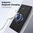 For Samsung Galaxy S24 Ultra Case with Ring Kickstand Magnetic Case PU Leather Back Cover - Black - 4
