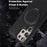 For Samsung Galaxy S24 Ultra Case with Ring Kickstand Magnetic Case PU Leather Back Cover - Black - 7