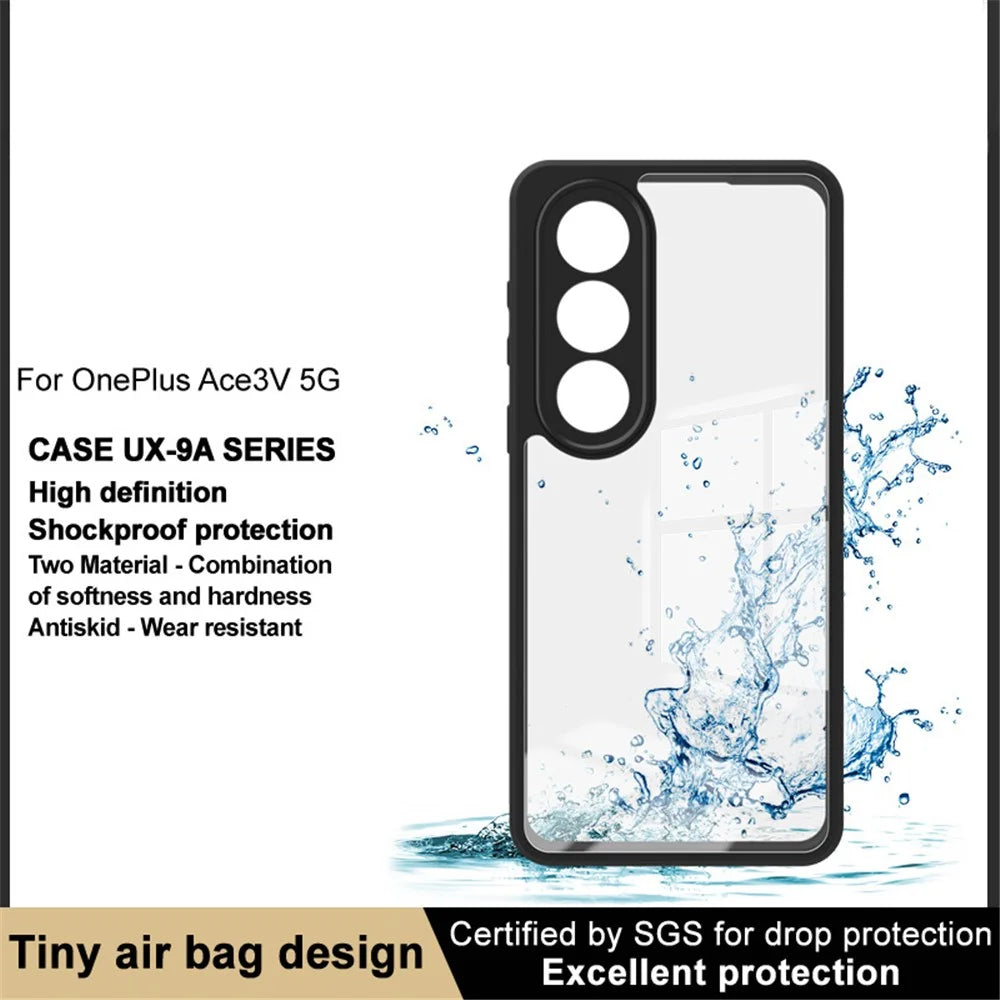 IMAK UX-9A Series for OnePlus Ace 3V 5G Clear Case Shockproof TPU+PC Phone Back Cover - 3