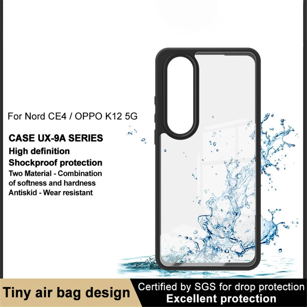 IMAK UX-9A Series for OnePlus Nord CE4 5G / Oppo K12 Clear Case TPU+PC Anti-dust Phone Cover - 3