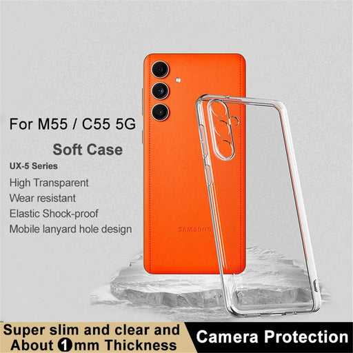 IMAK UX-5 Series For Samsung Galaxy M55 5G / C55 5G / F55 5G Case TPU Slim-Fit Cover Cell Phone Accessory - 2
